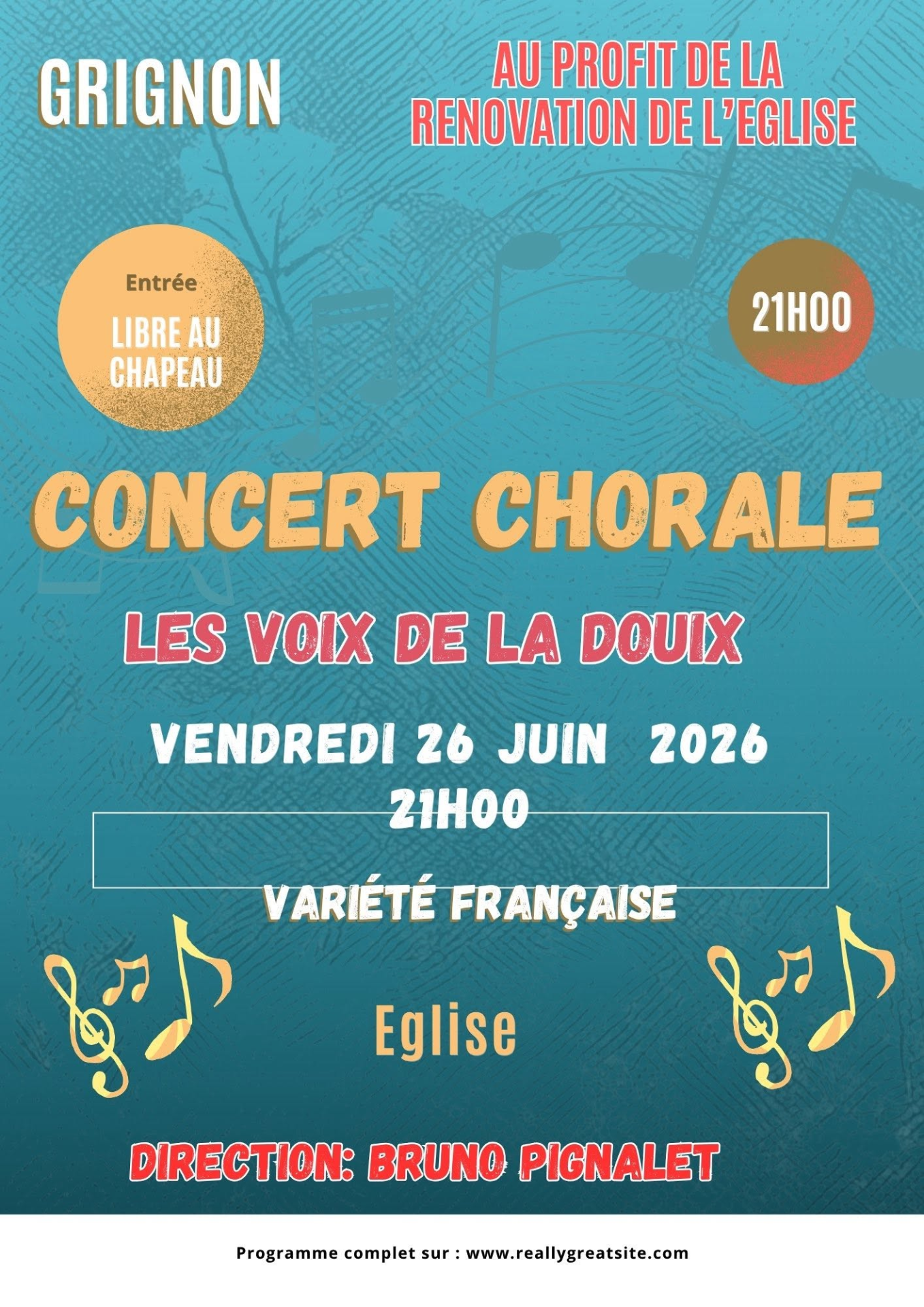 affiche concert des voix de la douix