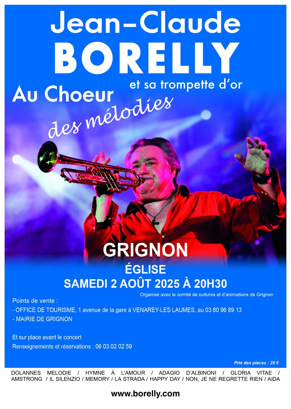 visage de jean-claude borelly et sa trompette