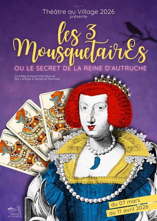 affiche de théâtre dessin de la reine Anne d'Autriche