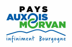 logo du pays auxois morvan noir bleu et vert